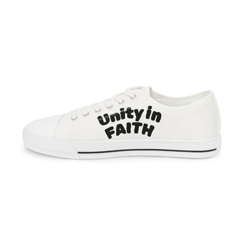 Unity in Faith Low Top Sneakers — Christian Graphic Men's Shoes