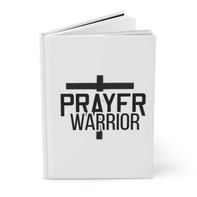 Prayer Warrior Hardcover Journal — Christian Devotional Notebook with Cross Design