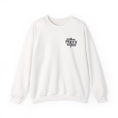 Prayer Warrior Crewneck Sweatshirt — Christian Cross Faith Pullover