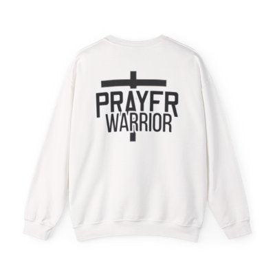 Prayer Warrior Crewneck Sweatshirt — Christian Cross Faith Pullover